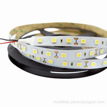 SMD5050 Tri Chip Silicone Tube IP67 Waterproof Flexible LED Strip with 60pcs LEDs Per Meter, 12V DC
